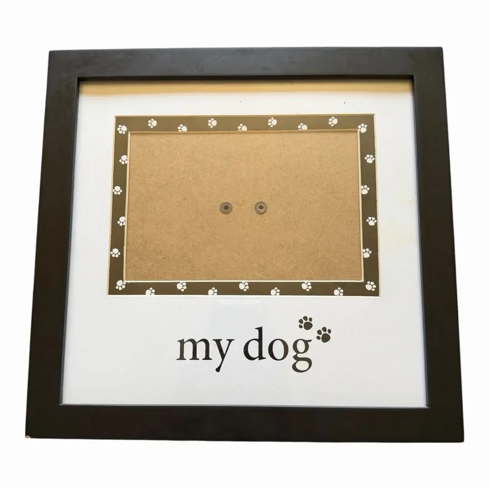 Prinz “My Dog” Black Wood Picture Frame 4x6 Pet Photo Frame Set of 2 Easel/Wall